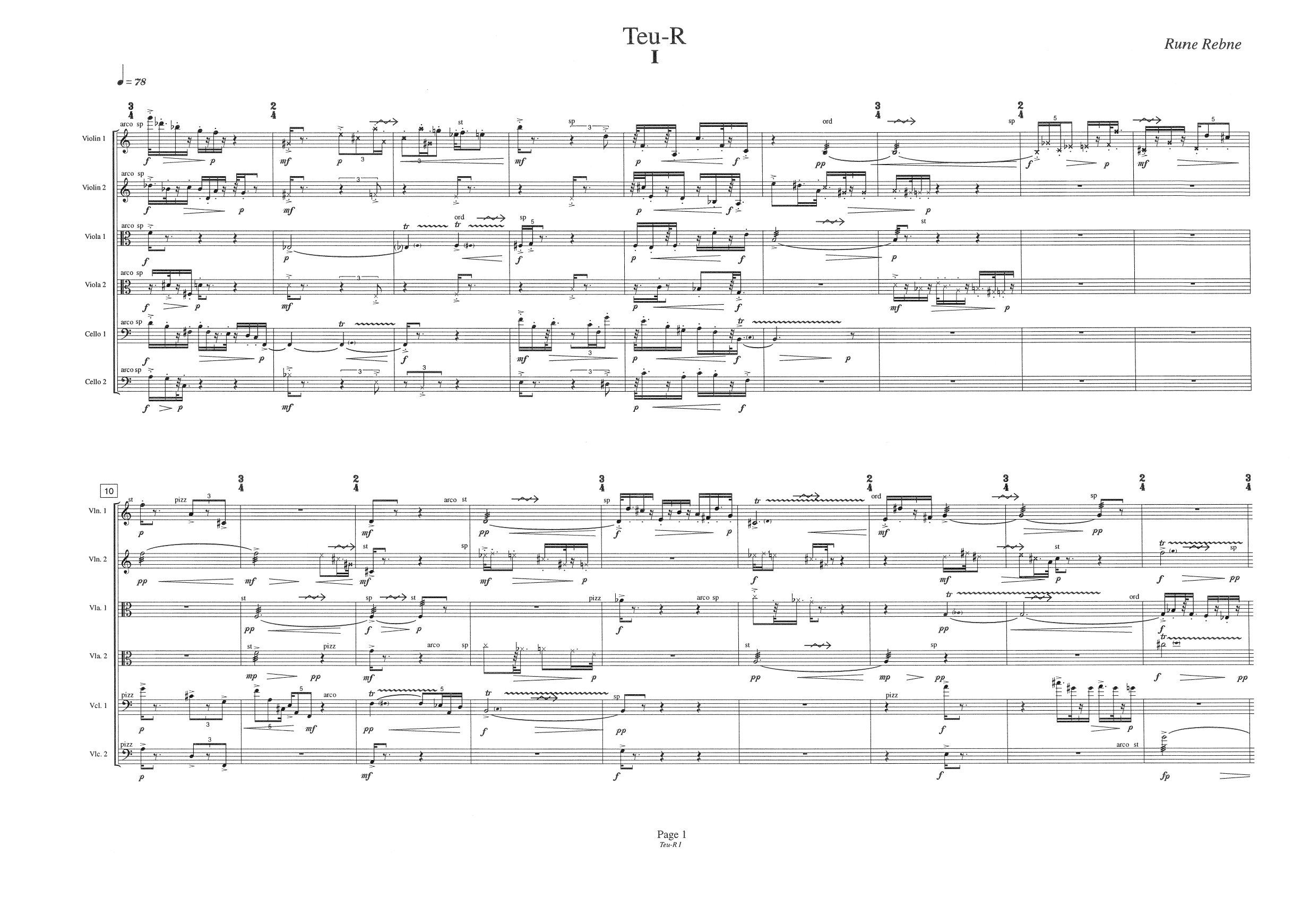 Teu-R - For String Sextett - Image 3