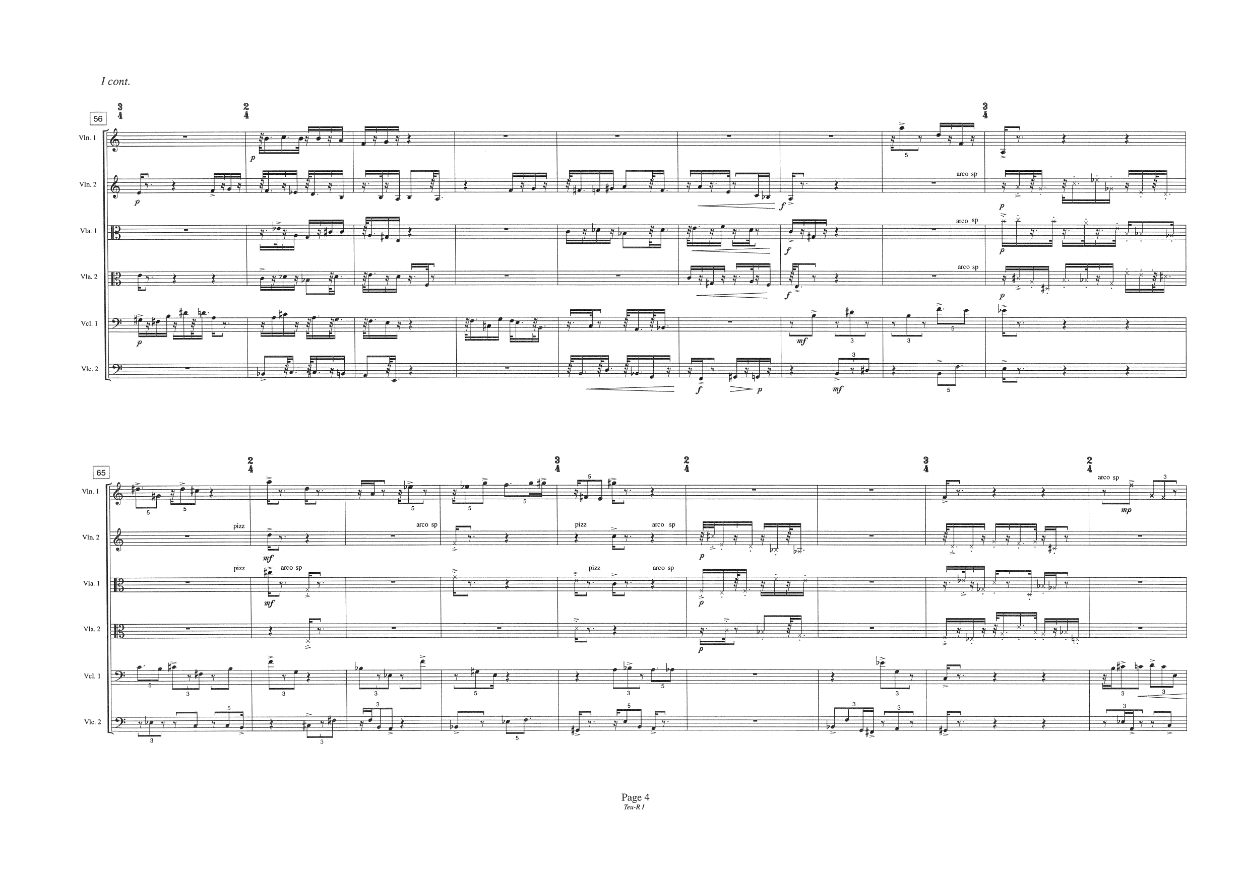 Teu-R - For String Sextett - Image 6