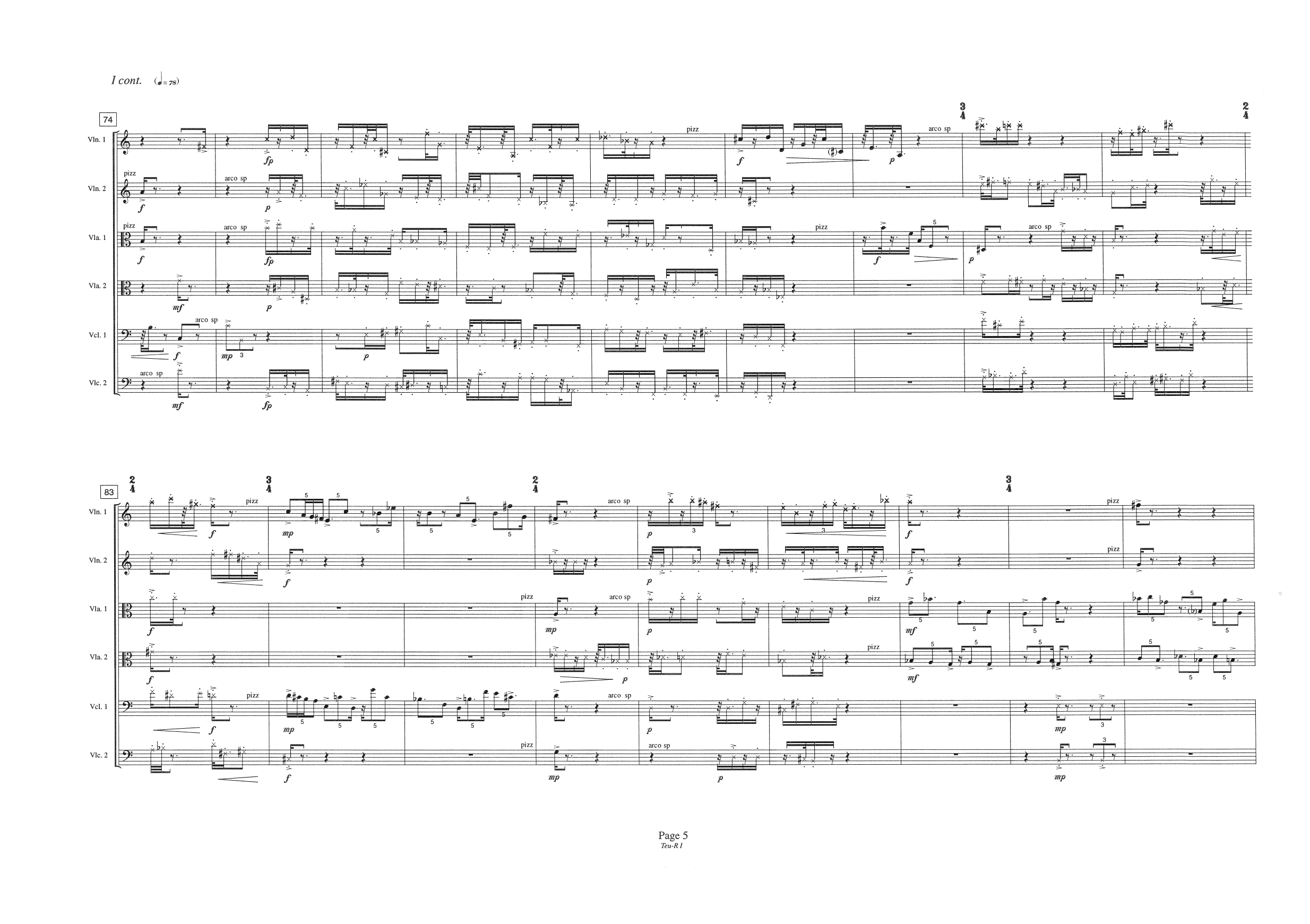 Teu-R - For String Sextett - Image 7