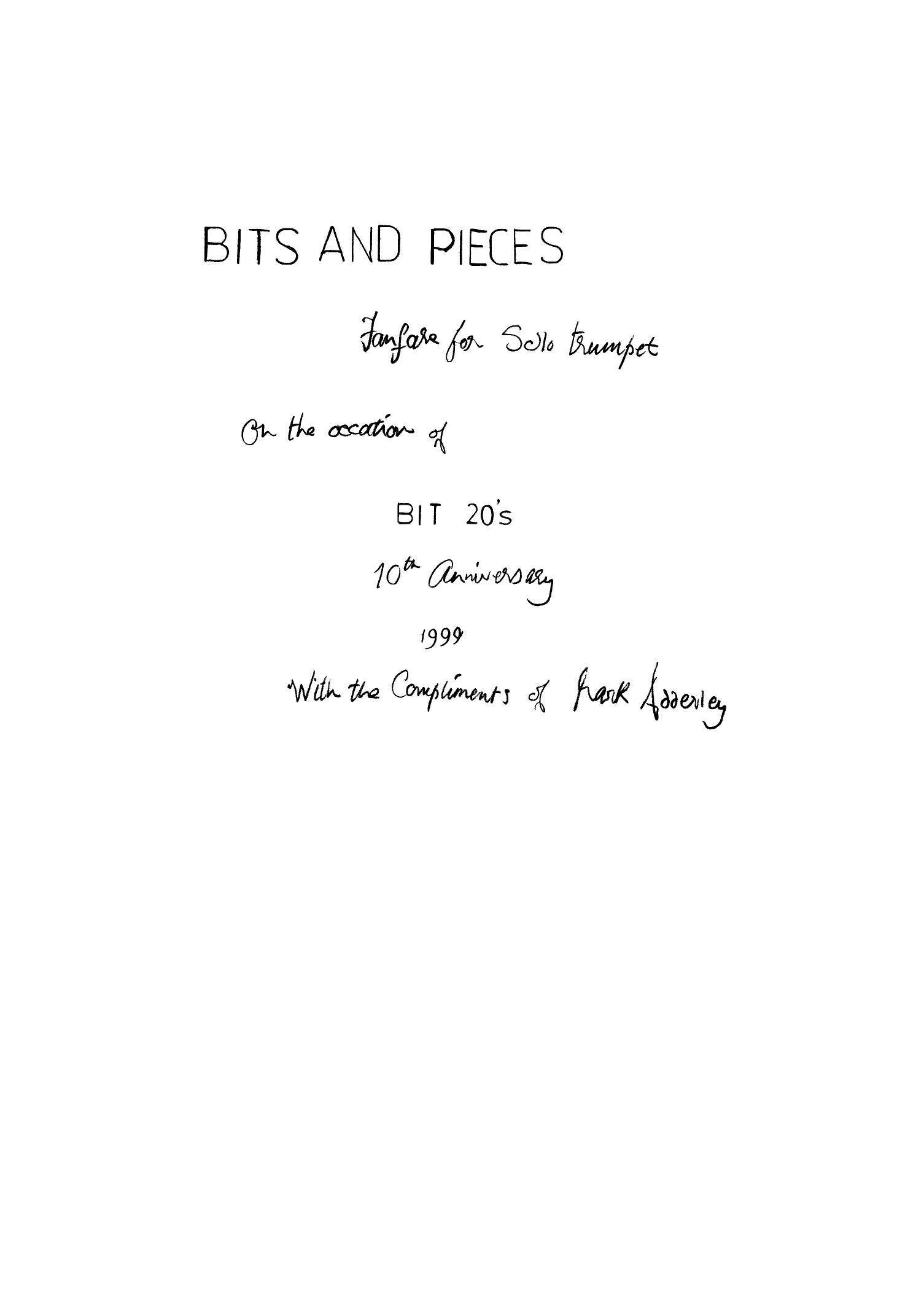 Bits and Pieces - Fanfare for Solo Trumpet