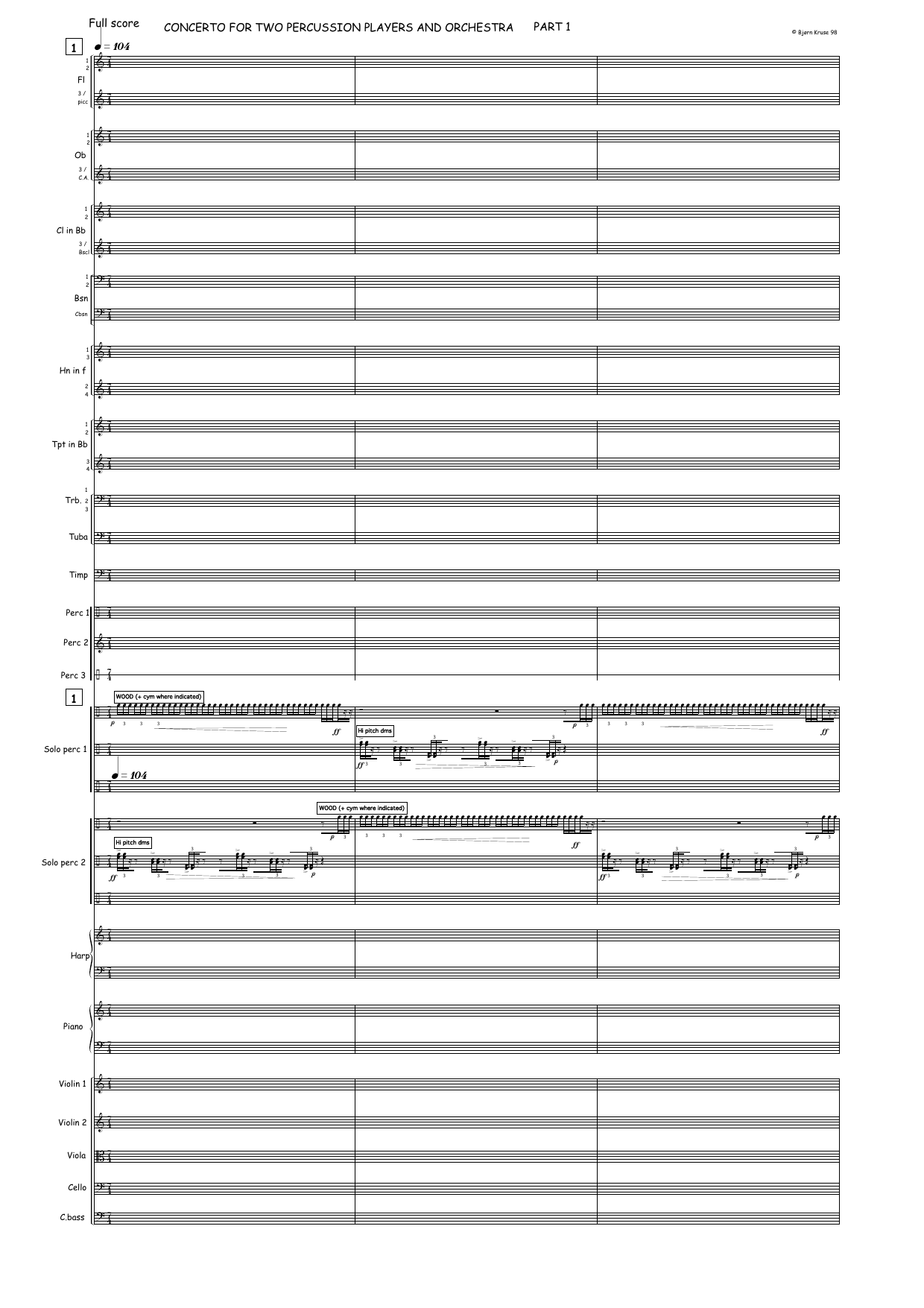 Concerto for Two Percussion Players and Orchestra - Bilde 6
