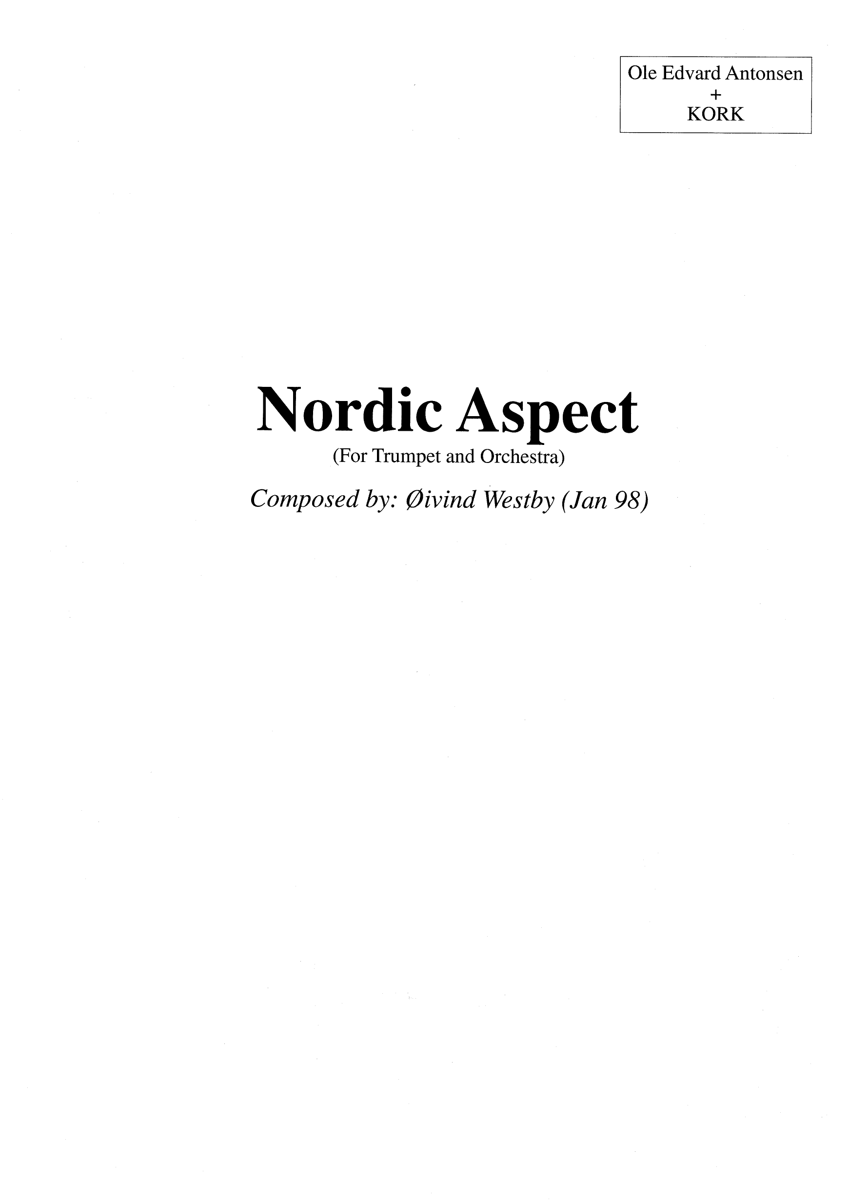 Nordic Aspect - For Trumpet and Orchestra