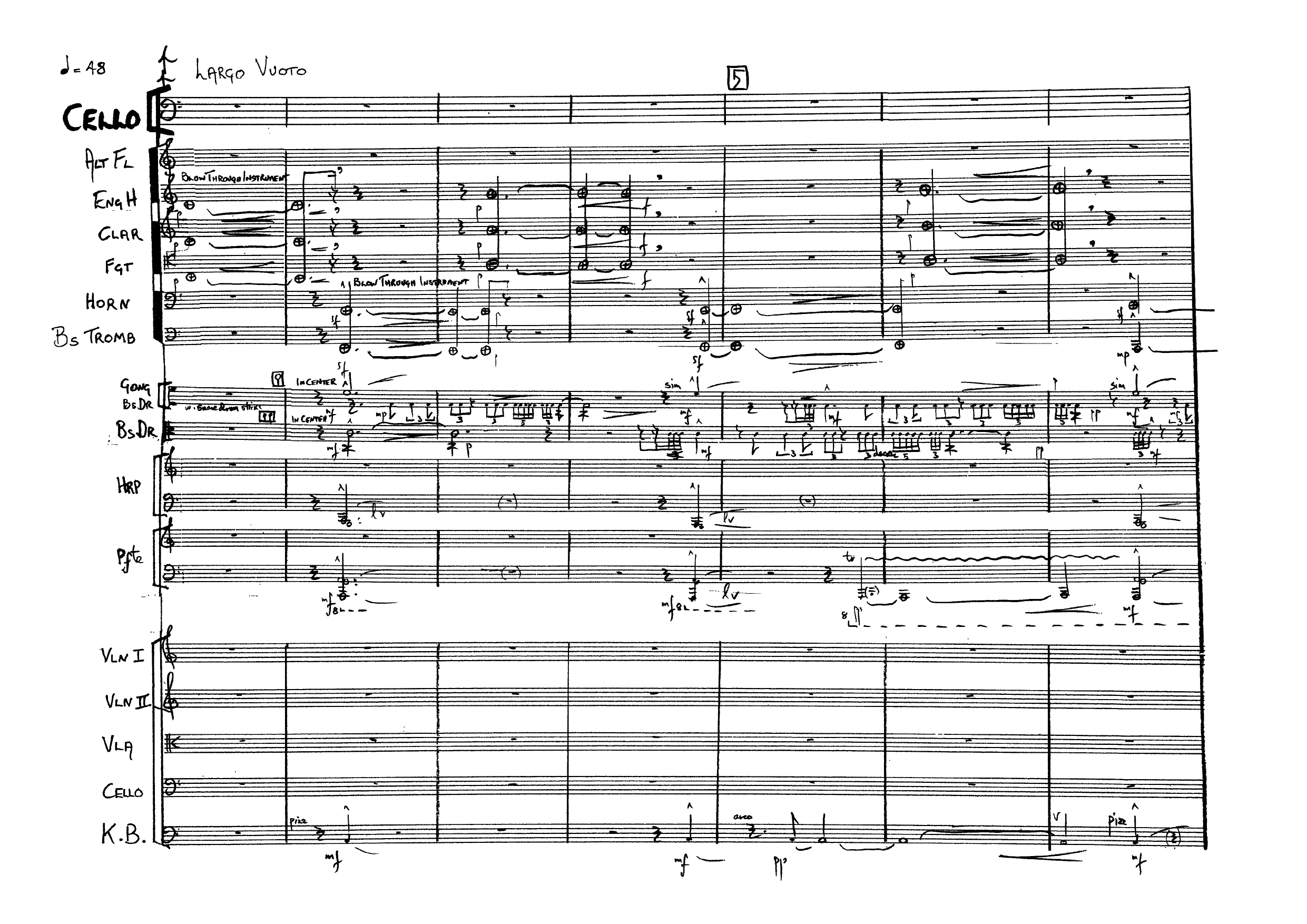 Gjennom lupen - Igjennom - om igjen - gjennom tenkt : For cello solo og sinfonietta - Bilde 3