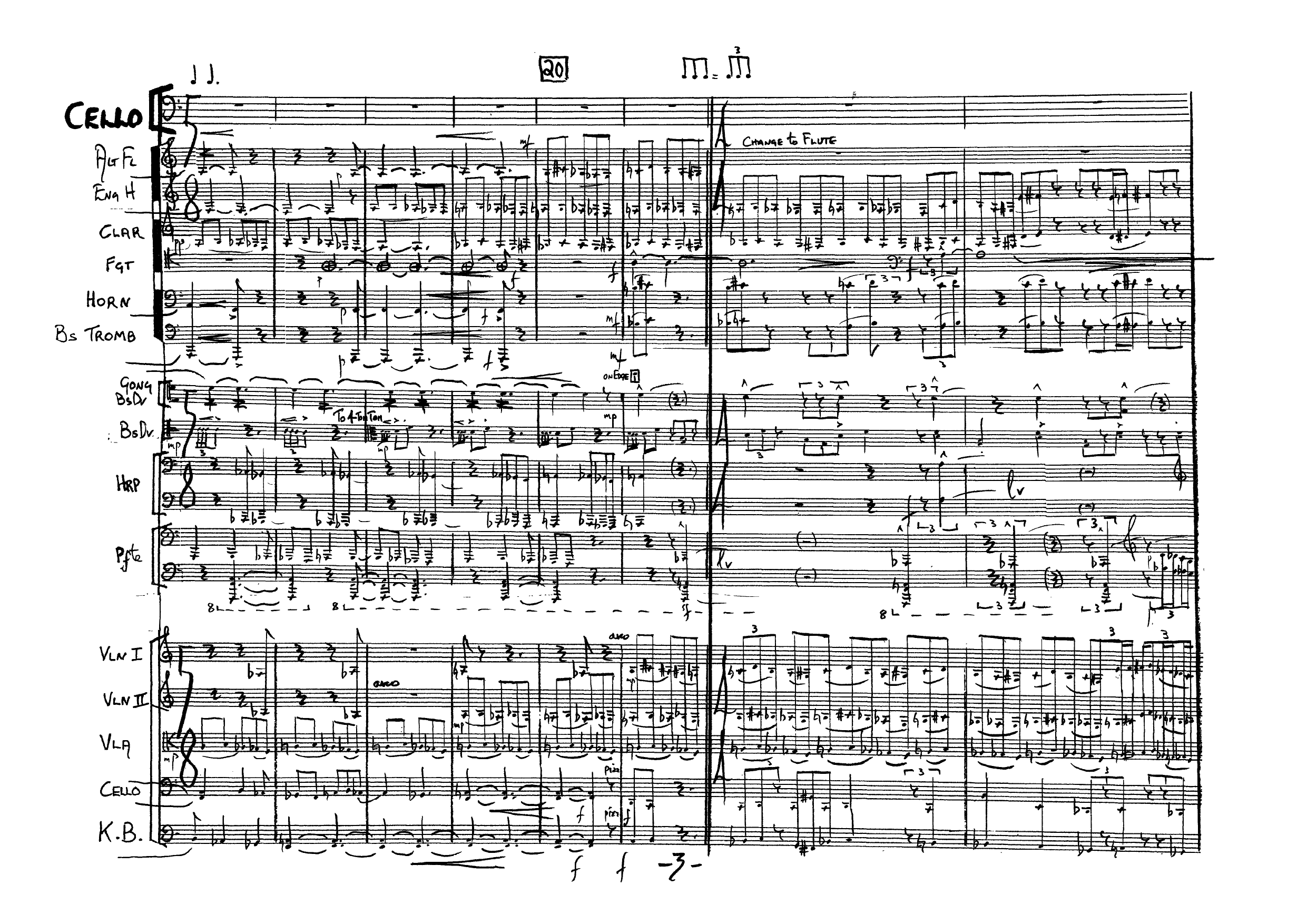 Gjennom lupen - Igjennom - om igjen - gjennom tenkt : For cello solo og sinfonietta - Bilde 5