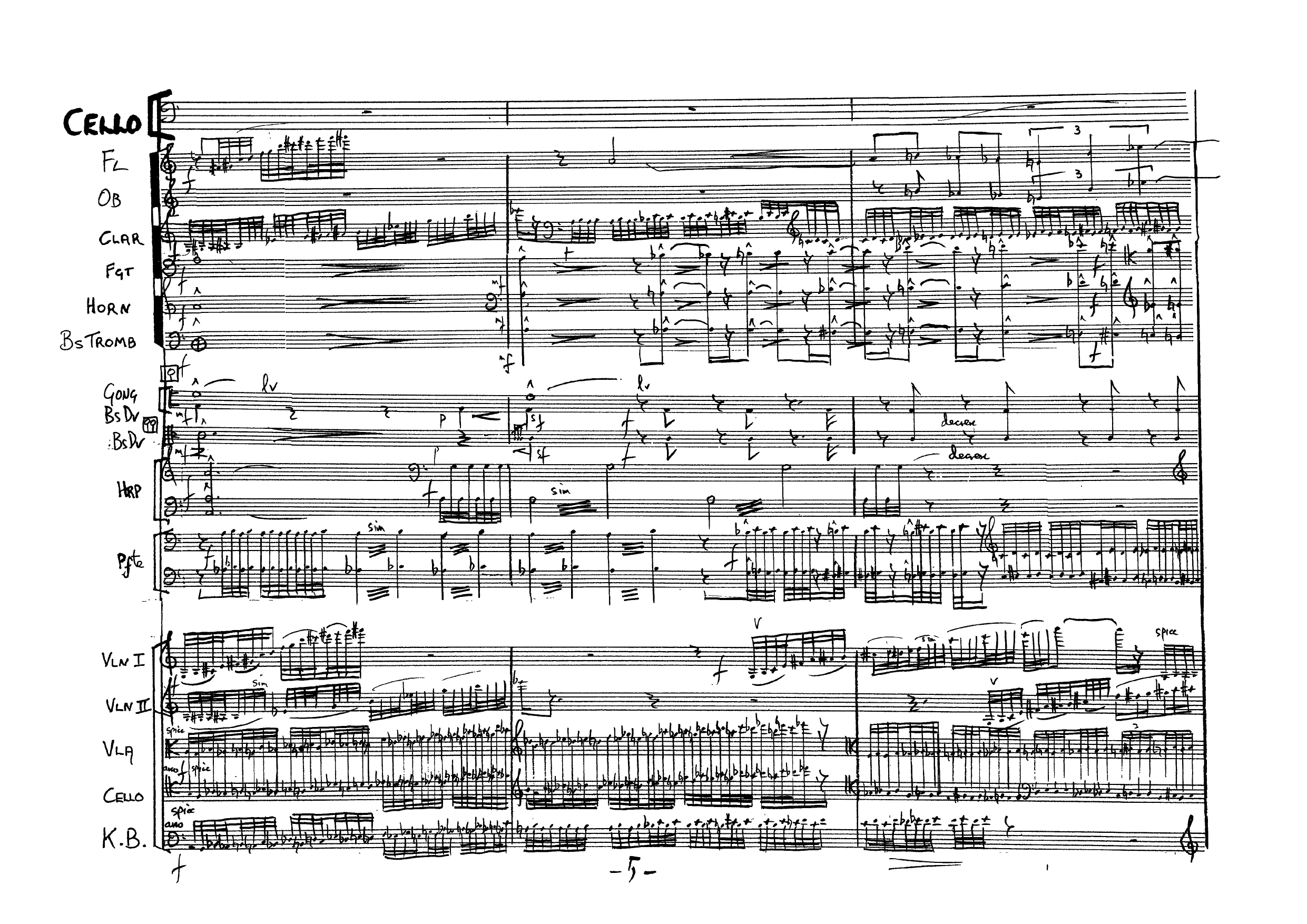 Gjennom lupen - Igjennom - om igjen - gjennom tenkt : For cello solo og sinfonietta - Bilde 7