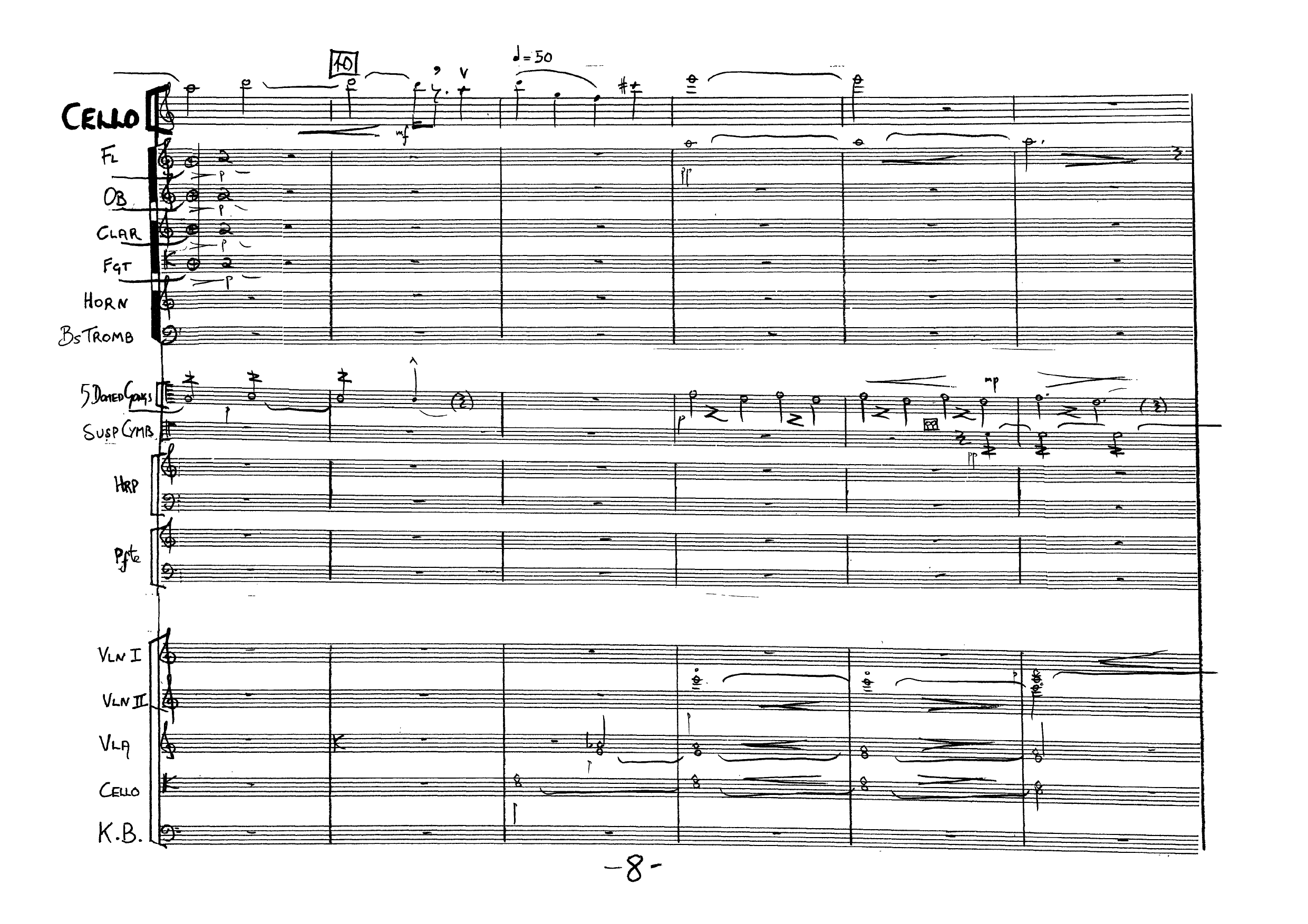 Gjennom lupen - Igjennom - om igjen - gjennom tenkt : For cello solo og sinfonietta - Bilde 10