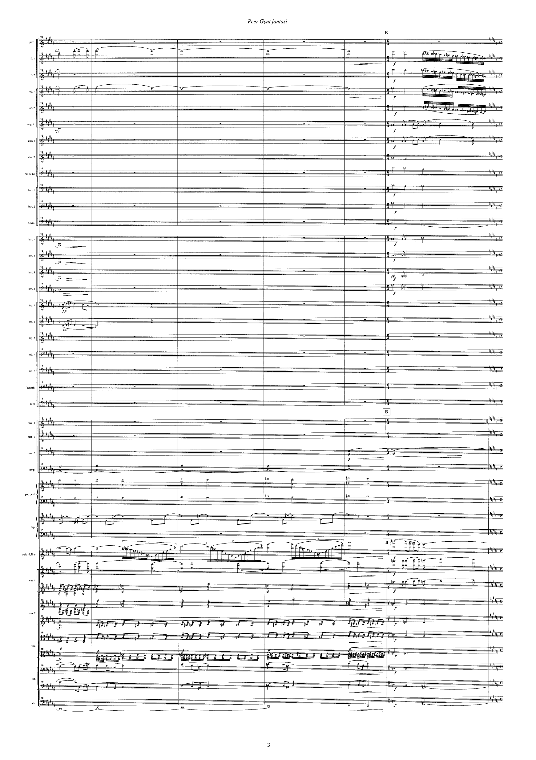 Peer Gynt Fantasi - Konsertfantasi for fiolin og orkester basert på temaer fra Edvard Griegs Peer Gynt - Bilde 5