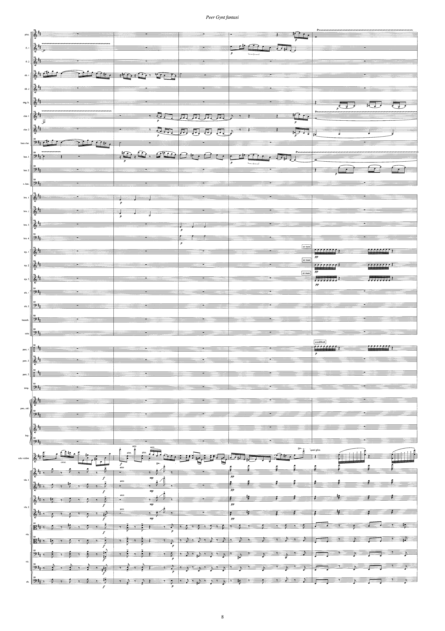 Peer Gynt Fantasi - Konsertfantasi for fiolin og orkester basert på temaer fra Edvard Griegs Peer Gynt - Bilde 10