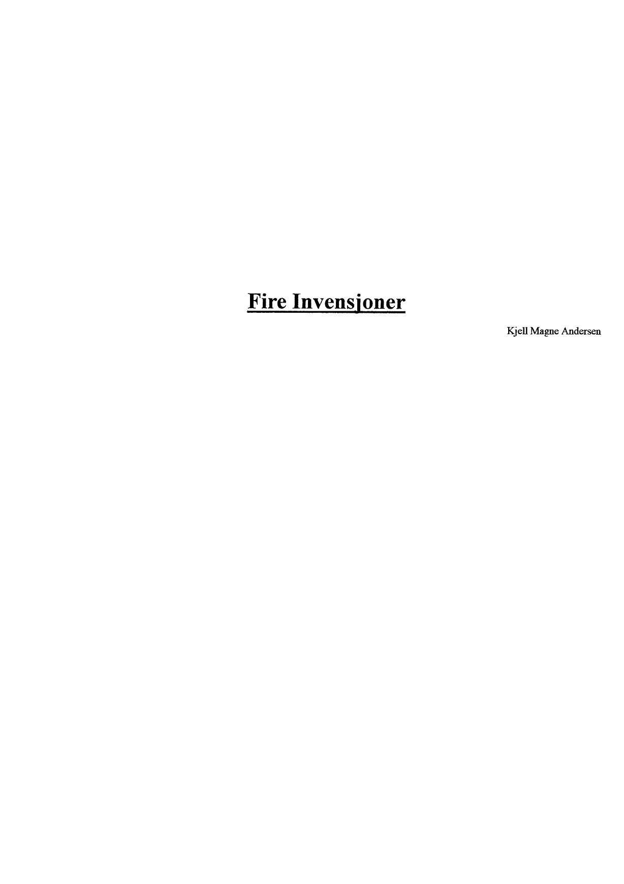 Fire invensjoner