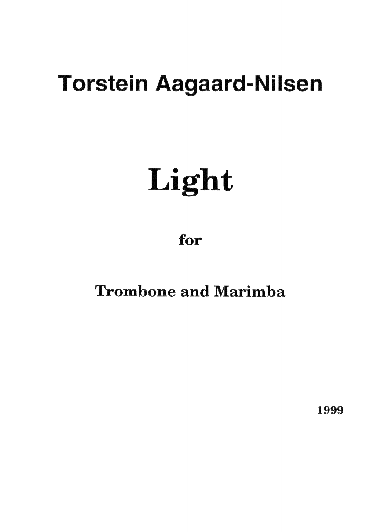 Light - For Trombone and Percussion