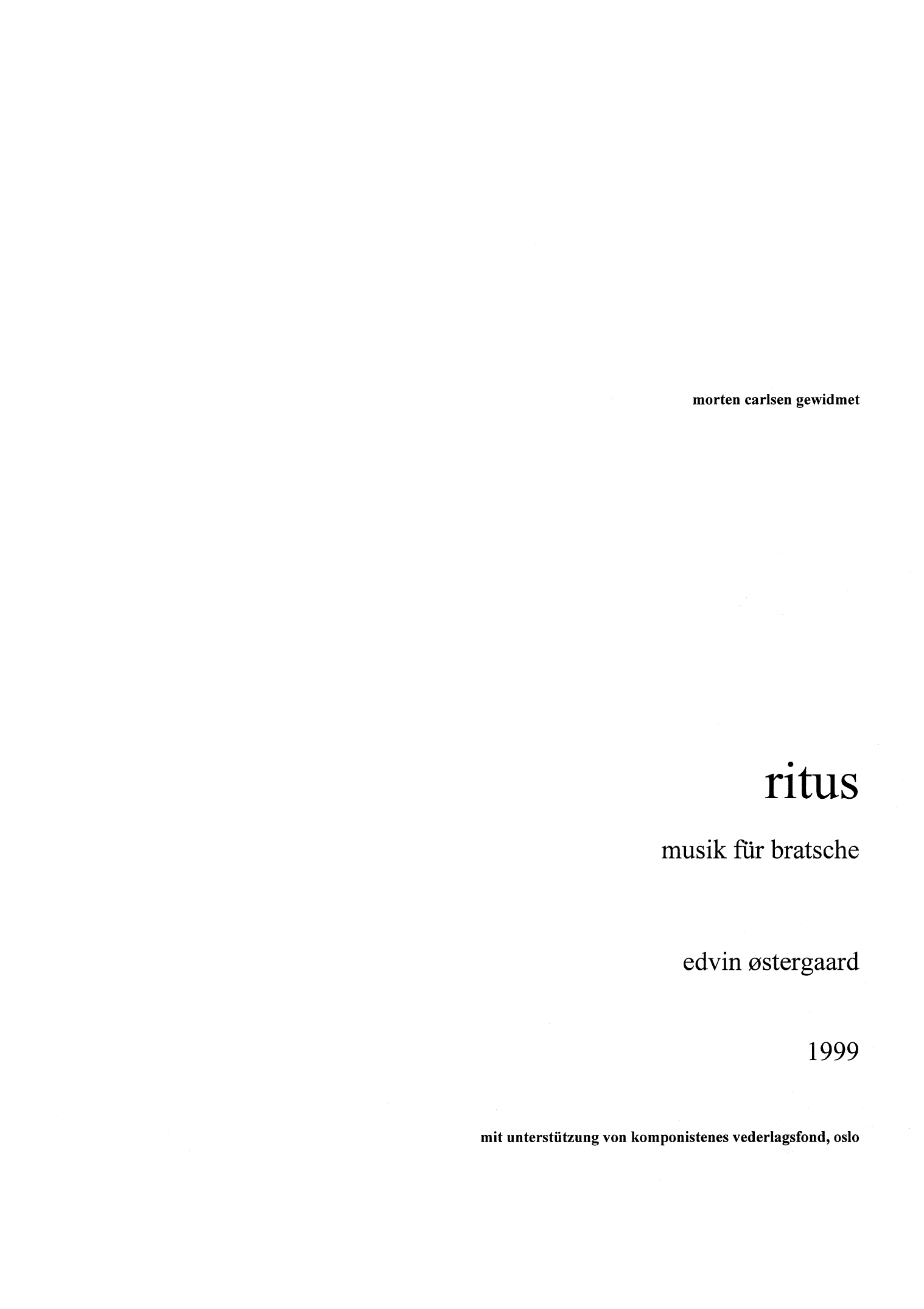 Ritus - Musik für Bratsche