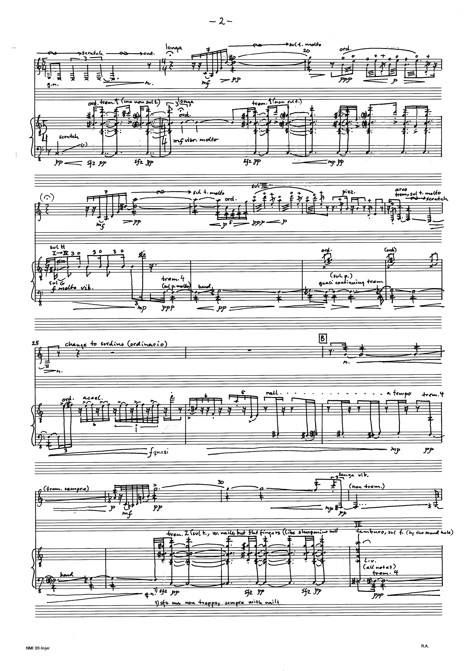 A Small Devil Tries to Make Order Out of The Air - For Violin and Guitar - Image 4