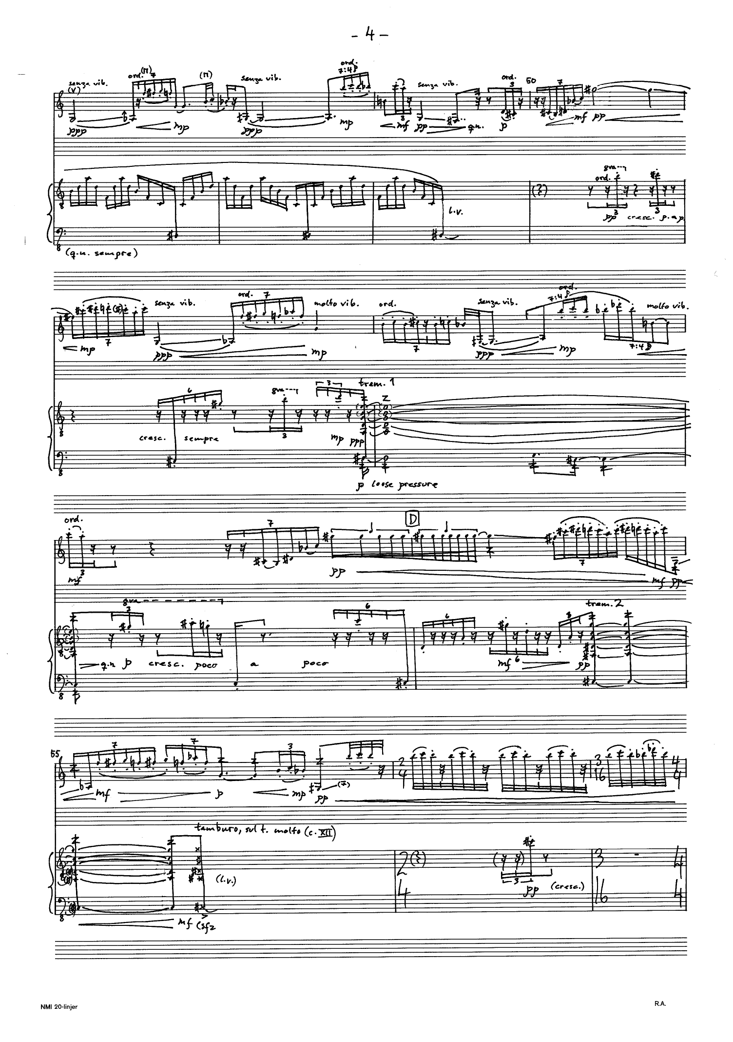 A Small Devil Tries to Make Order Out of The Air - For Violin and Guitar - Image 6