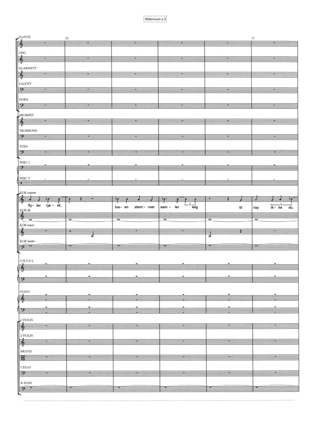 Millenium 2000, "De åpne plassene" - Verk for sinfonietta, blandet kor/sopran, orgel og CD-R - Image 7