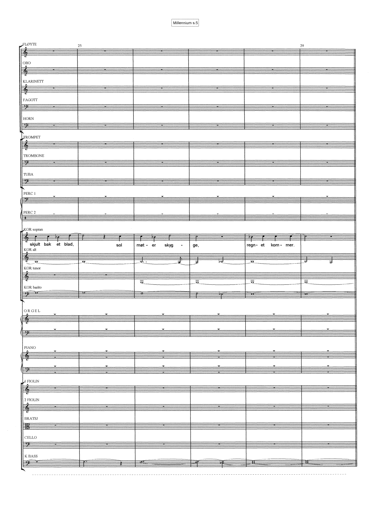 Millenium 2000, "De åpne plassene" - Verk for sinfonietta, blandet kor/sopran, orgel og CD-R - Image 9