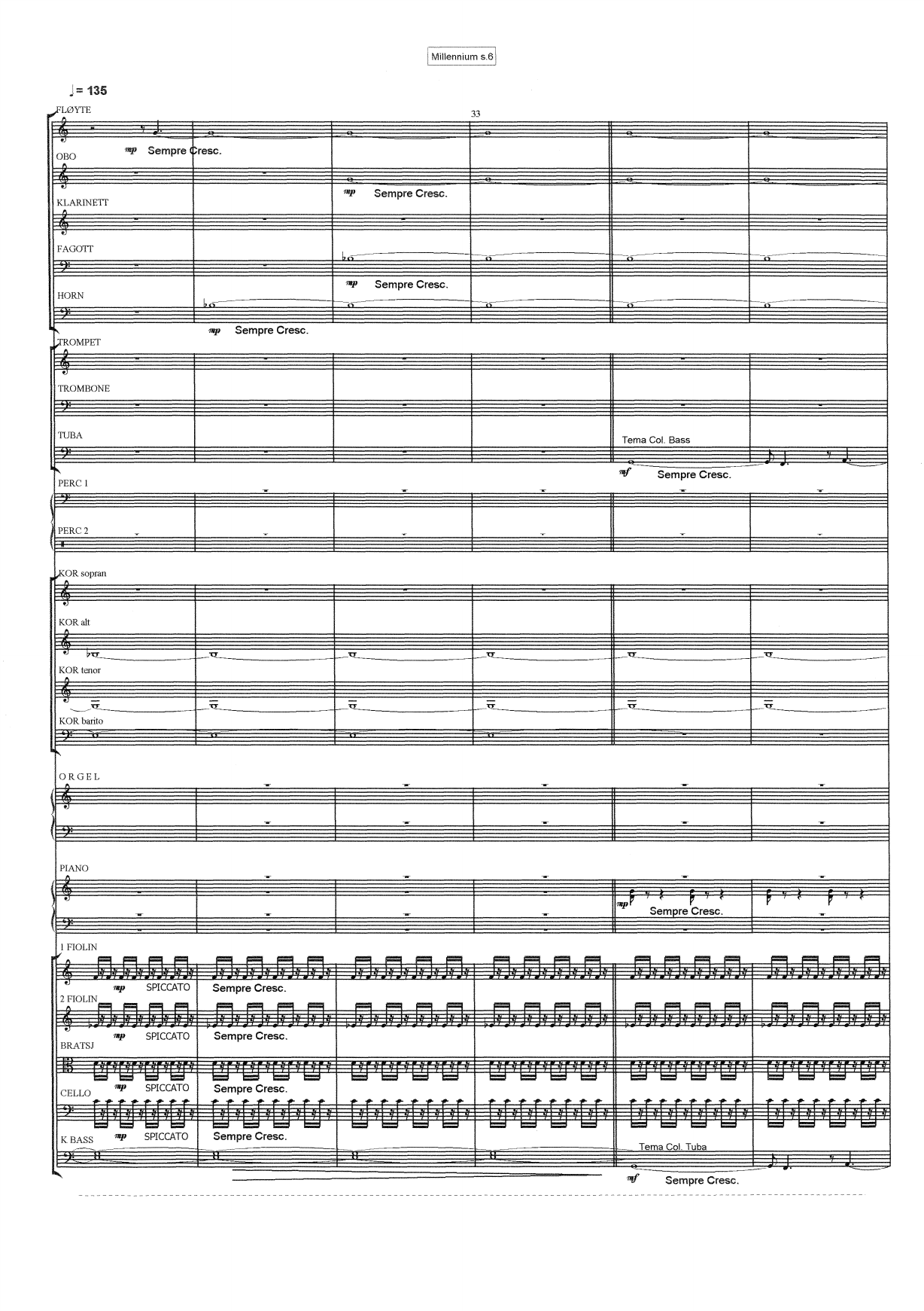 Millenium 2000, "De åpne plassene" - Verk for sinfonietta, blandet kor/sopran, orgel og CD-R - Image 10