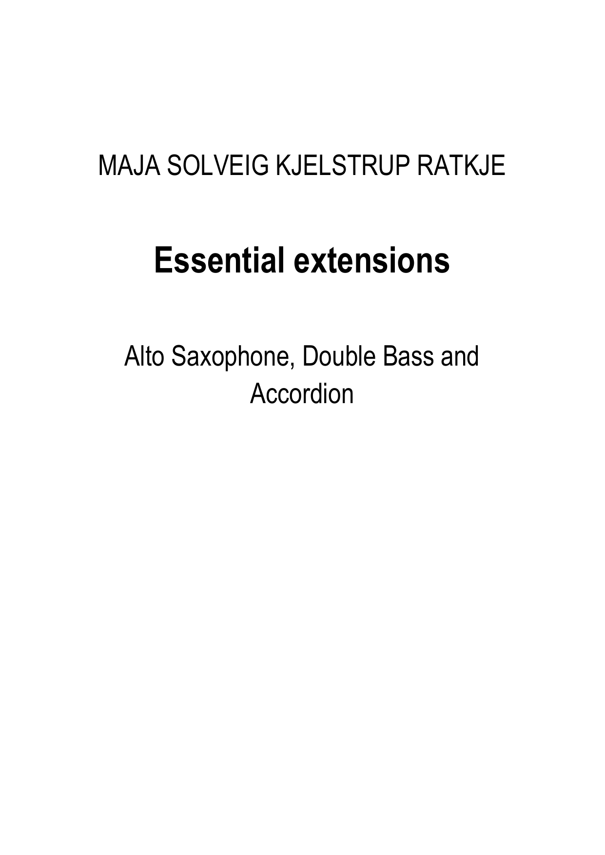Essential Extensions
