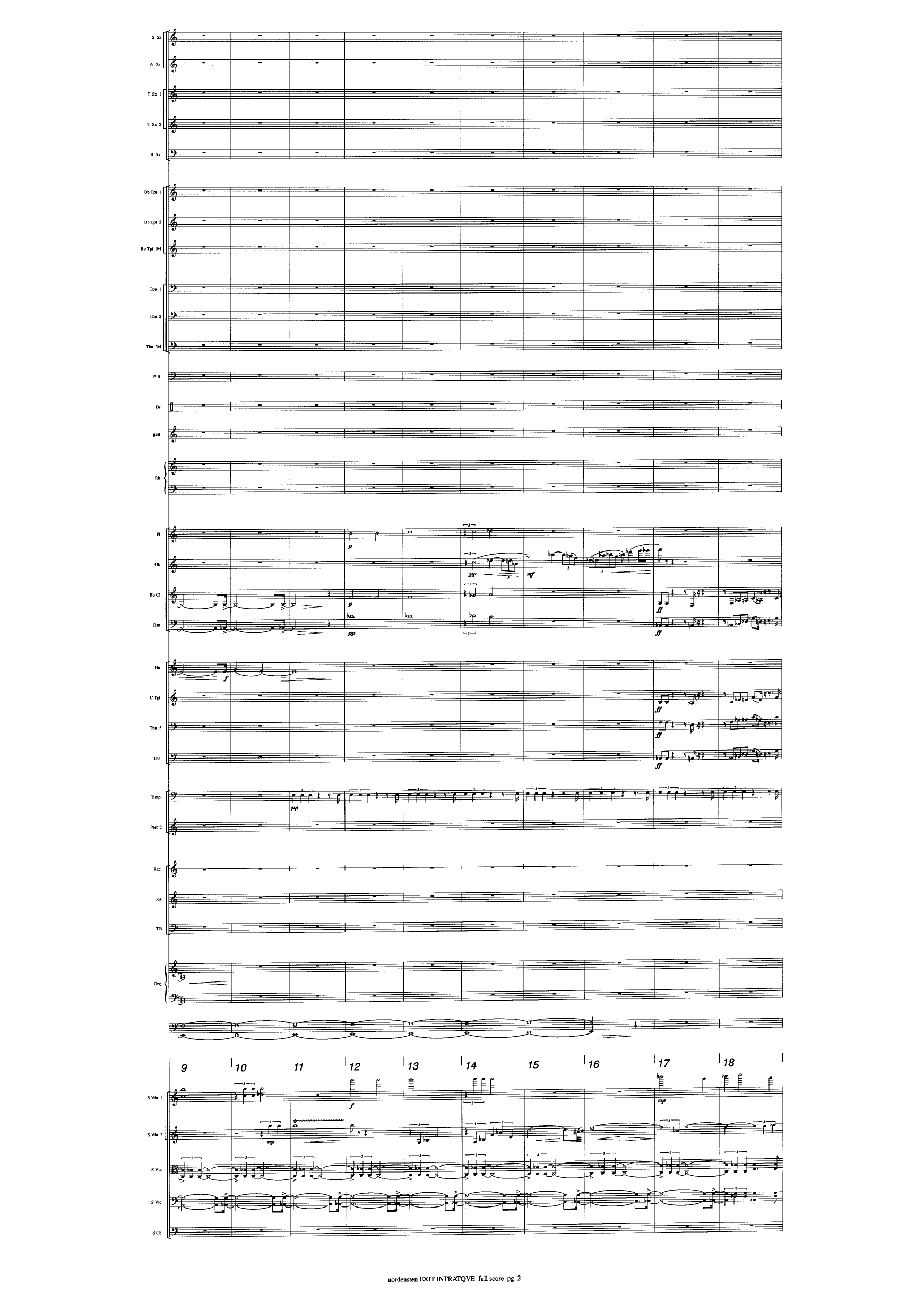 Exit intratqve - For big band, sinfonietta, organ, mixed choir & resitation - Image 4