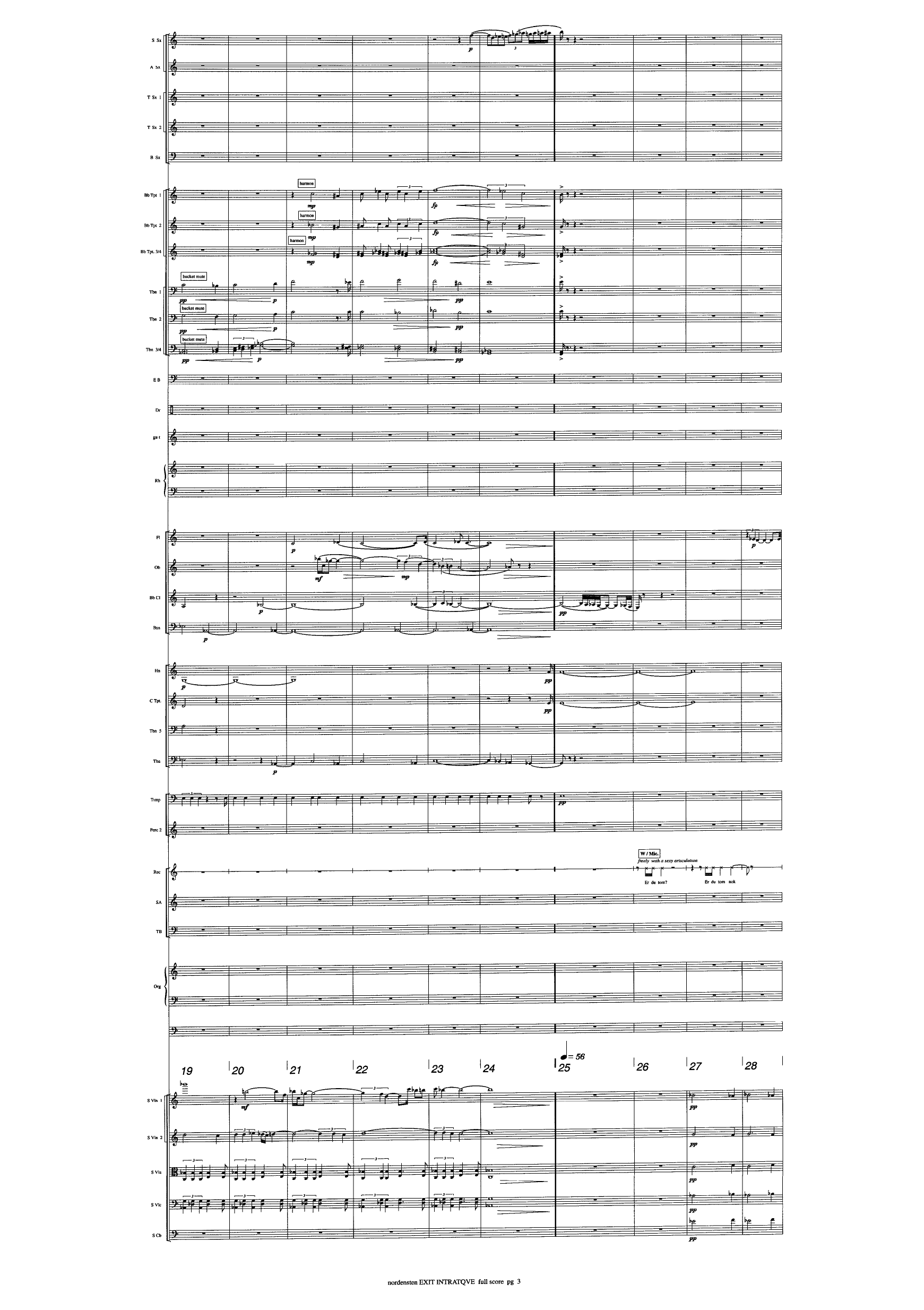 Exit intratqve - For big band, sinfonietta, organ, mixed choir & resitation - Image 5