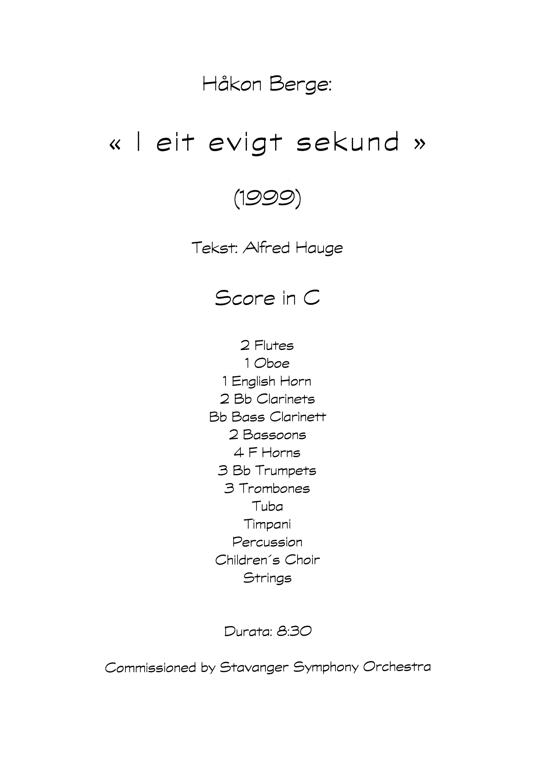 I eit evigt sekund