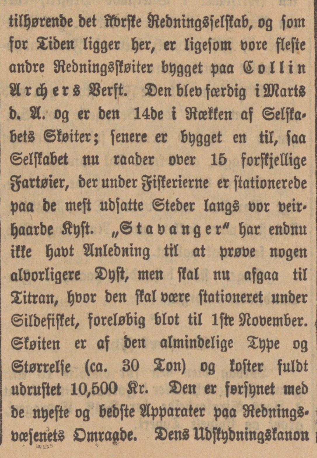 Utklipp fra Trondhjems Folkeblad 24. september 1901