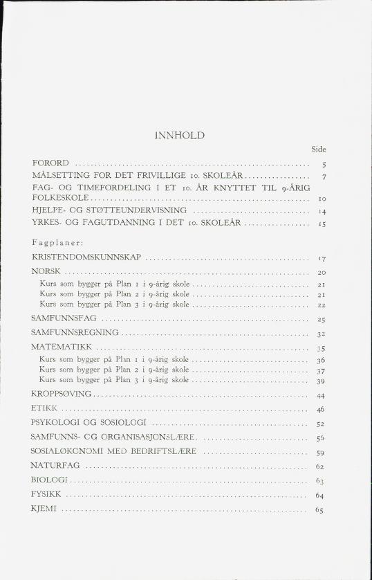 Skann 5 av Forsøksplanen 1960 · Frivillig 10. skoleår, 1964