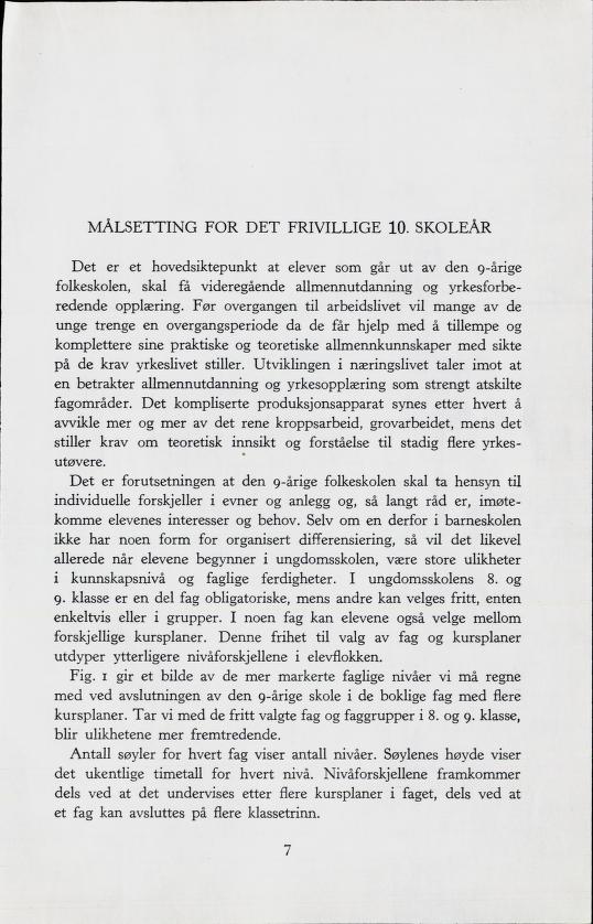Skann 9 av Forsøksplanen 1960 · Frivillig 10. skoleår, 1964