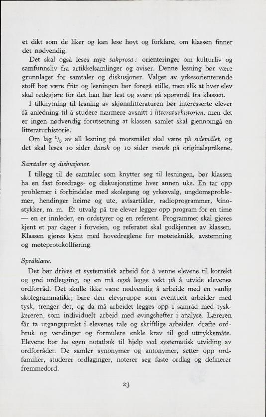 Skann 25 av Forsøksplanen 1960 · Frivillig 10. skoleår, 1964