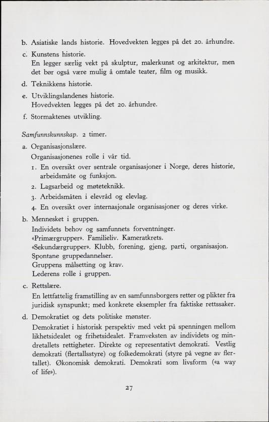 Skann 29 av Forsøksplanen 1960 · Frivillig 10. skoleår, 1964