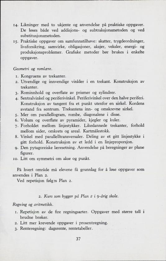 Skann 39 av Forsøksplanen 1960 · Frivillig 10. skoleår, 1964