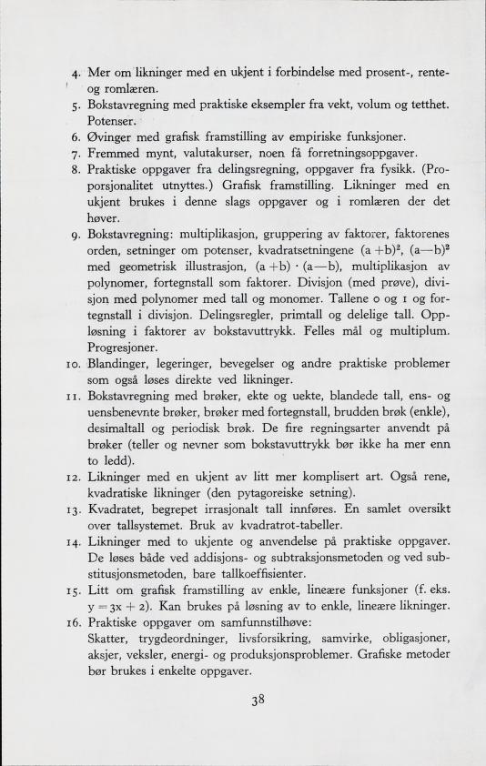 Skann 40 av Forsøksplanen 1960 · Frivillig 10. skoleår, 1964