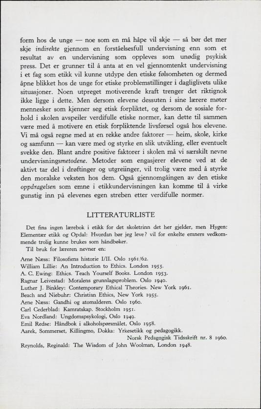 Skann 53 av Forsøksplanen 1960 · Frivillig 10. skoleår, 1964