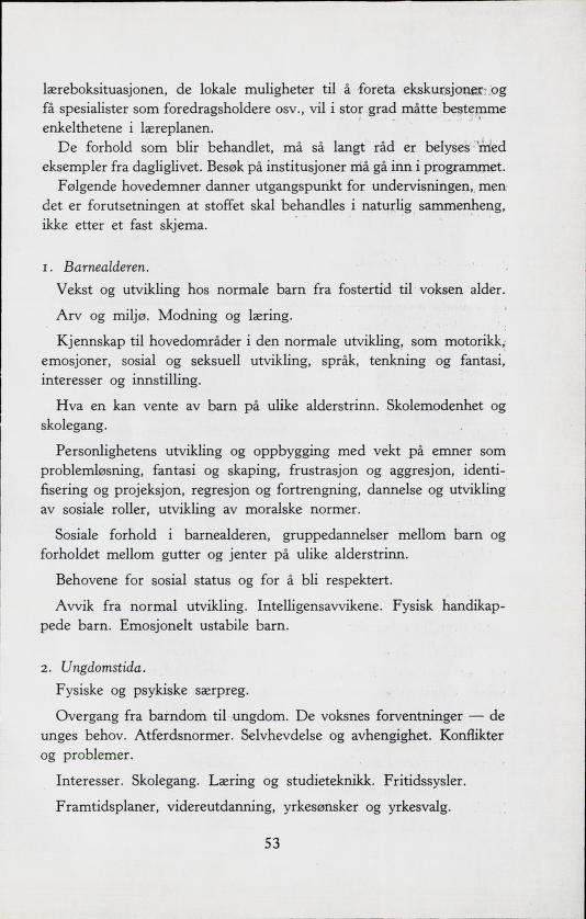 Skann 55 av Forsøksplanen 1960 · Frivillig 10. skoleår, 1964