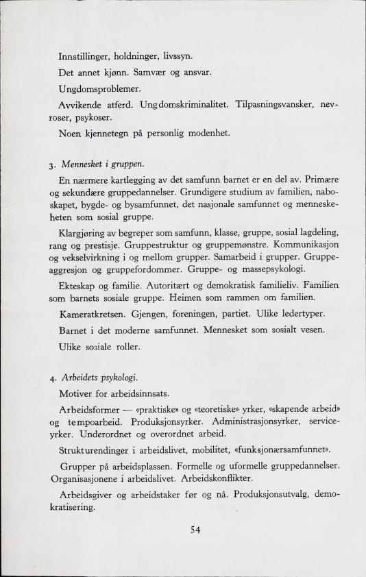 Skann 56 av Forsøksplanen 1960 · Frivillig 10. skoleår, 1964