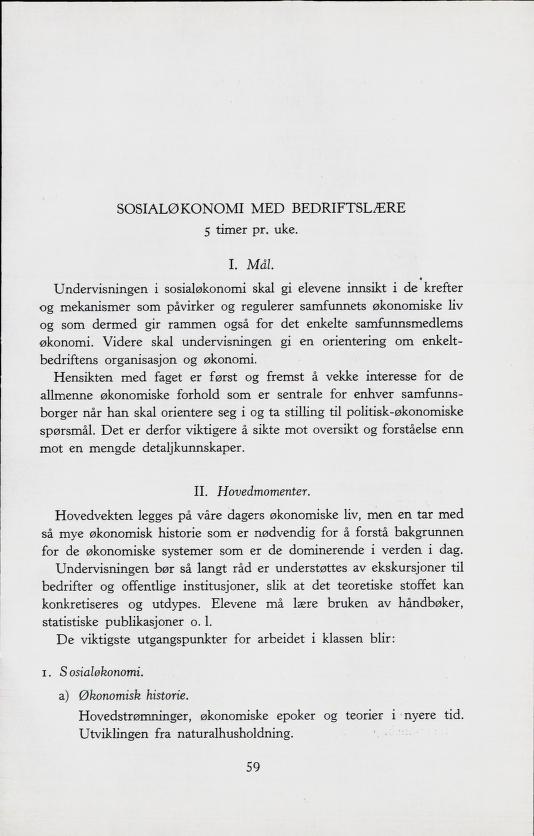 Skann 61 av Forsøksplanen 1960 · Frivillig 10. skoleår, 1964