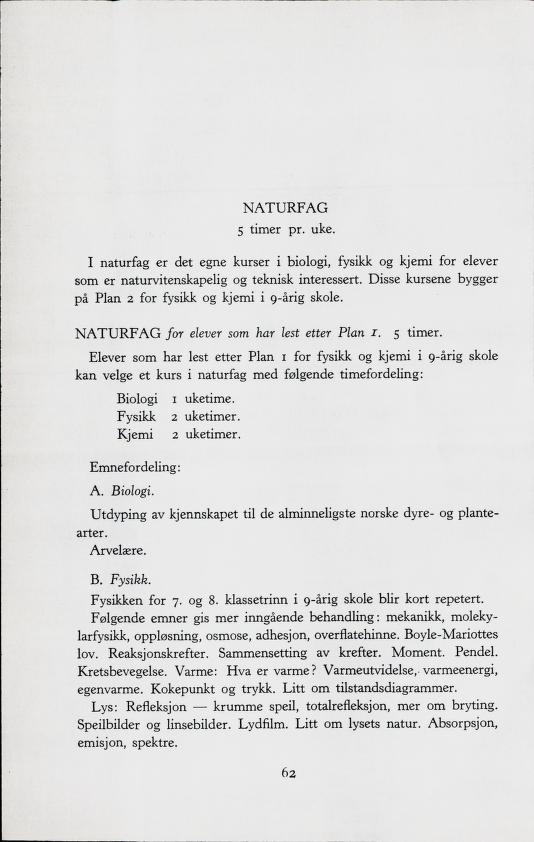 Skann 64 av Forsøksplanen 1960 · Frivillig 10. skoleår, 1964