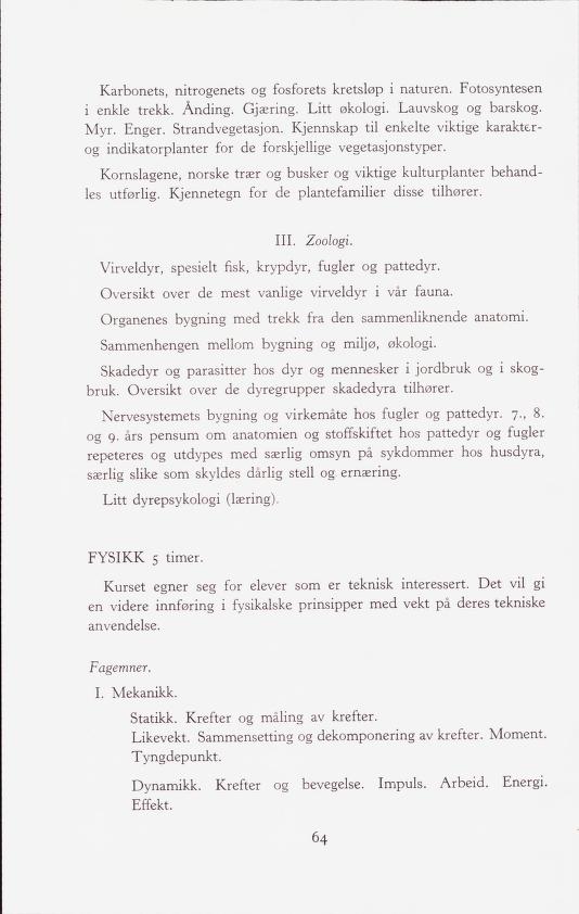Skann 66 av Forsøksplanen 1960 · Frivillig 10. skoleår, 1964