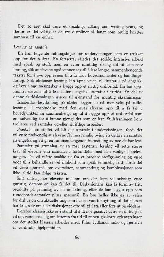 Skann 71 av Forsøksplanen 1960 · Frivillig 10. skoleår, 1964