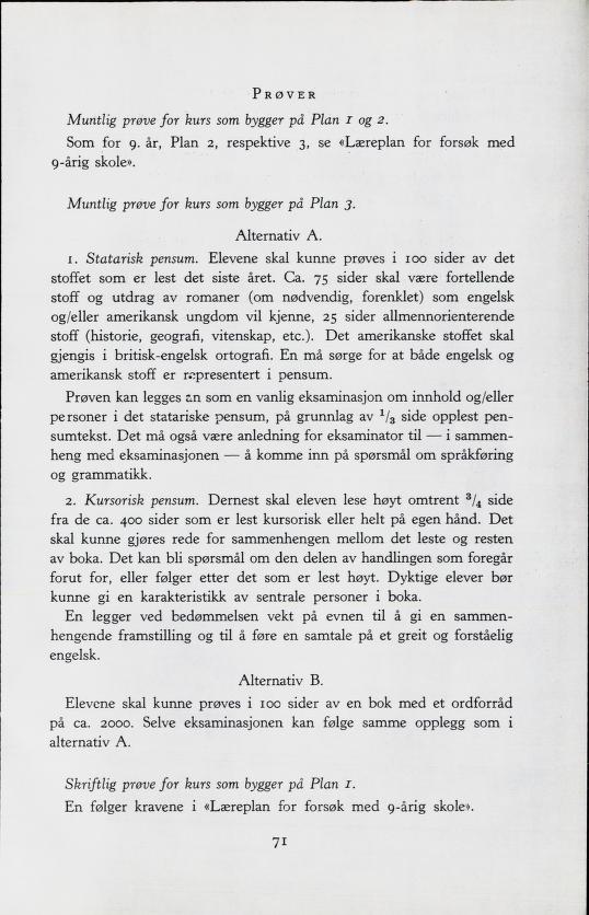 Skann 73 av Forsøksplanen 1960 · Frivillig 10. skoleår, 1964