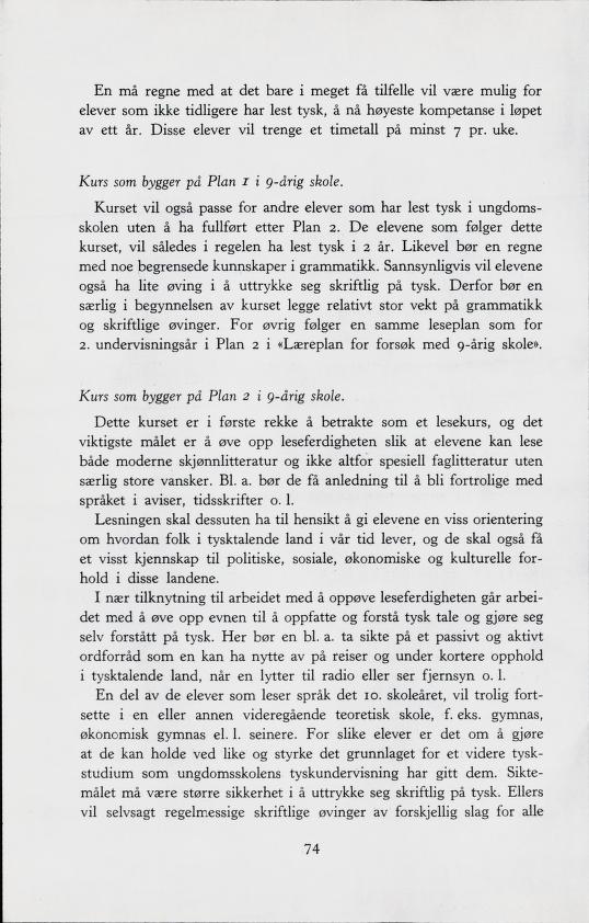 Skann 76 av Forsøksplanen 1960 · Frivillig 10. skoleår, 1964