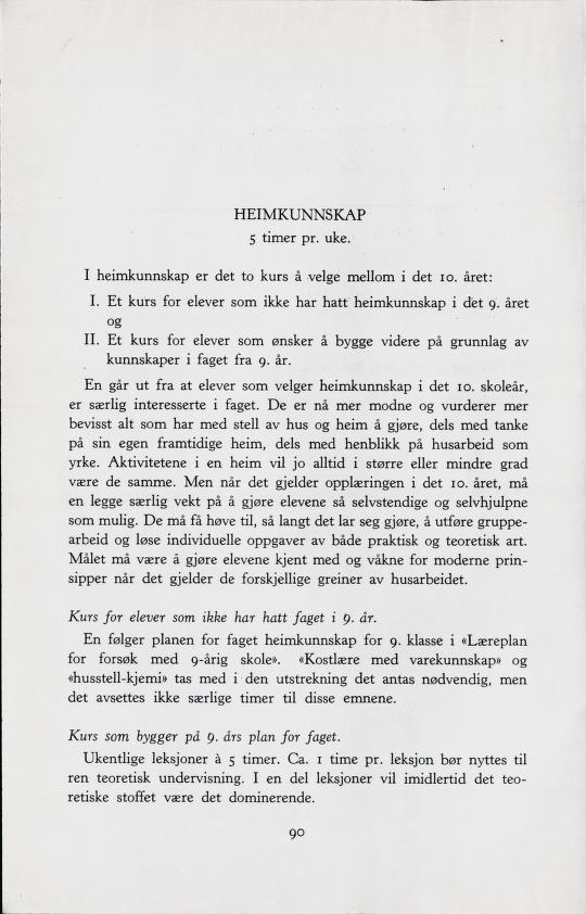 Skann 92 av Forsøksplanen 1960 · Frivillig 10. skoleår, 1964