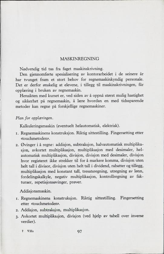 Skann 99 av Forsøksplanen 1960 · Frivillig 10. skoleår, 1964