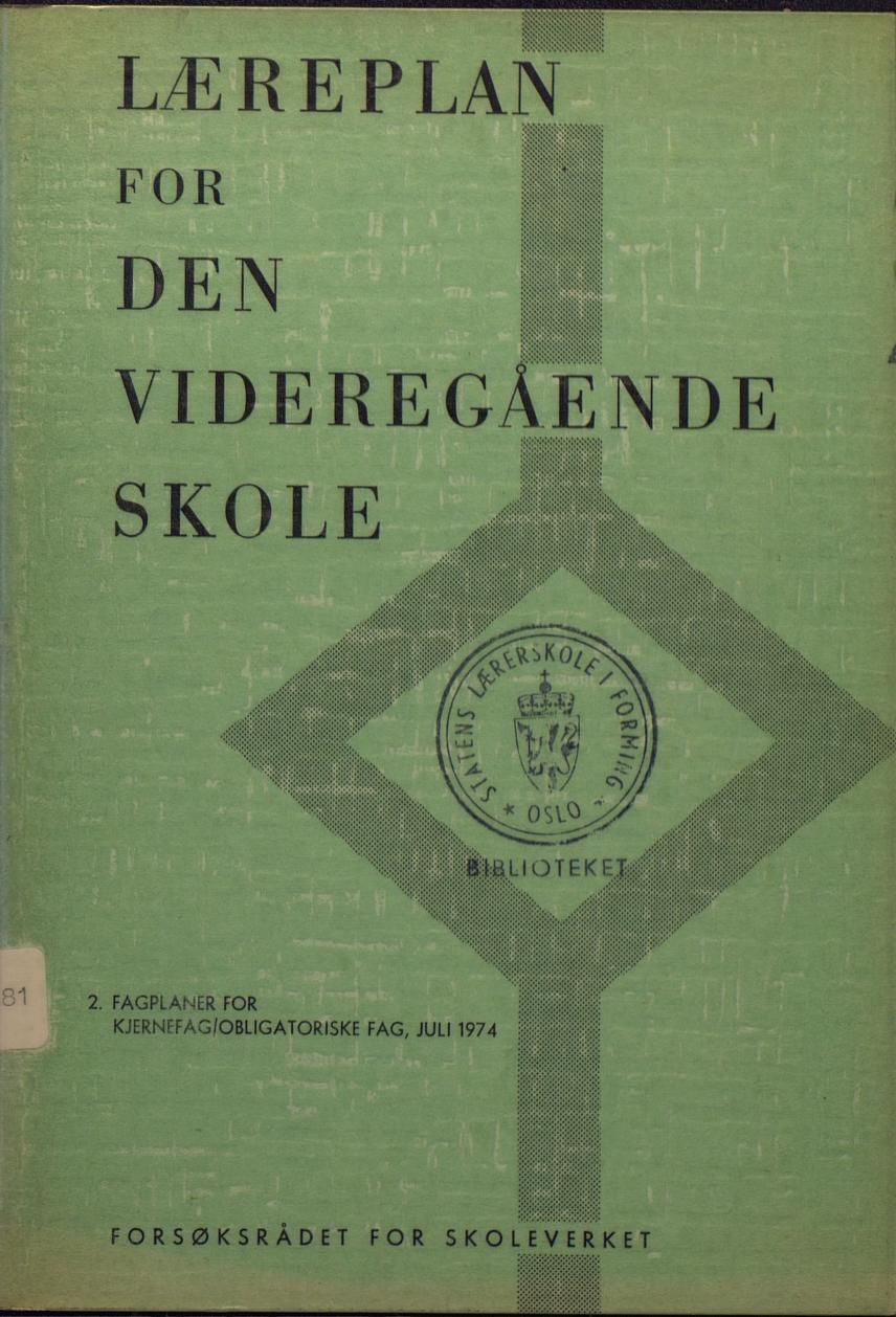 Skann 1 av R76 · Kjernefag, vgs · 1974