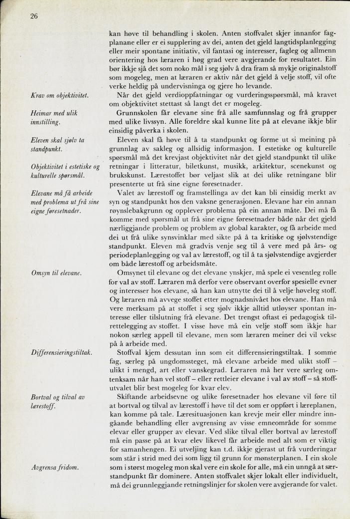 Skann 28 av Mønsterplanen 1974 · nynorsk
