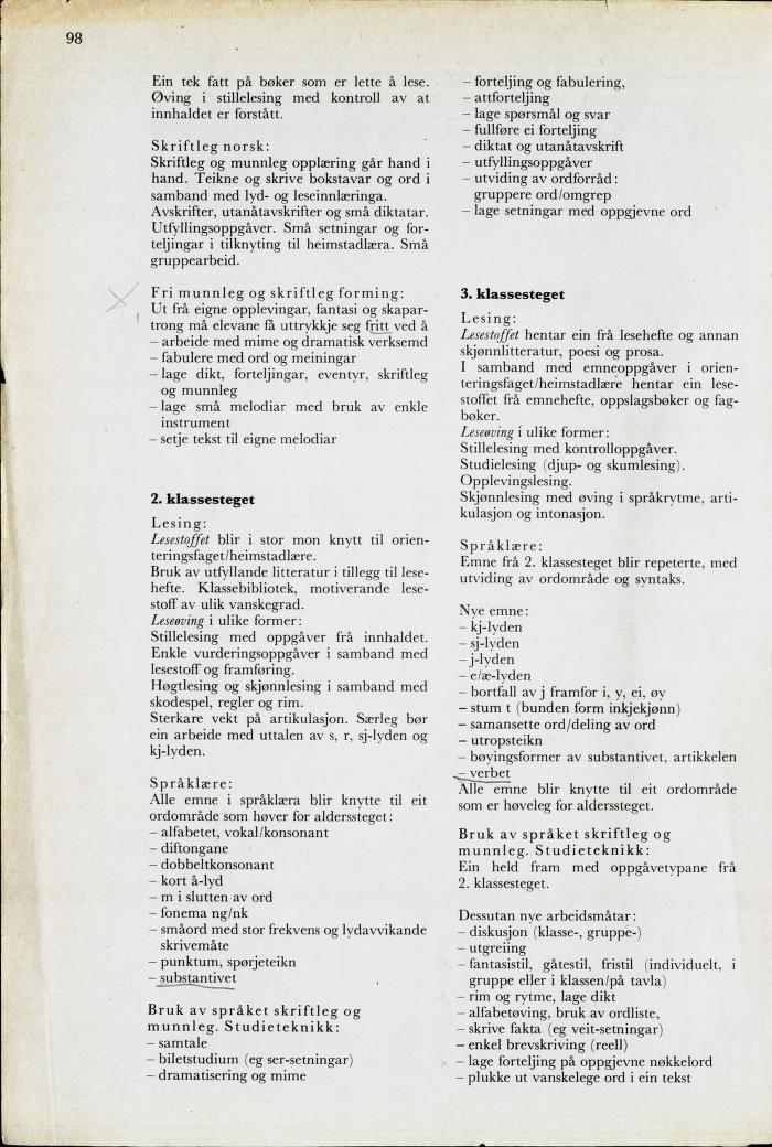 Skann 100 av Mønsterplanen 1974 · nynorsk