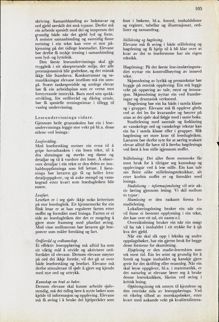 Skann 107 av Mønsterplanen 1974 · nynorsk