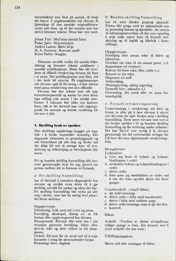 Skann 126 av Mønsterplanen 1974 · nynorsk