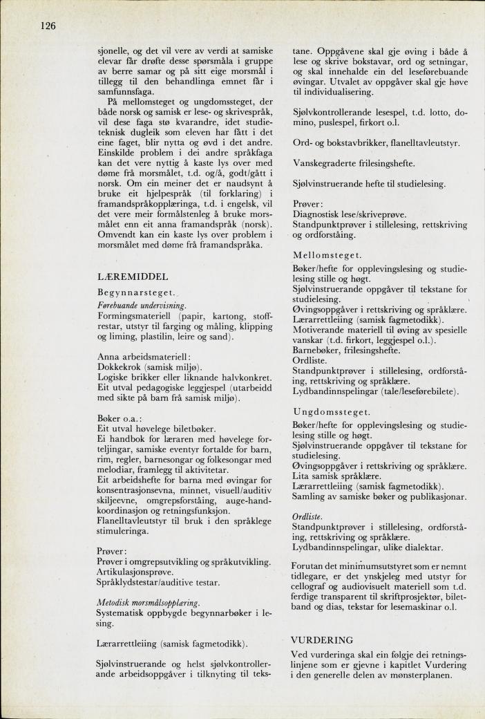 Skann 128 av Mønsterplanen 1974 · nynorsk