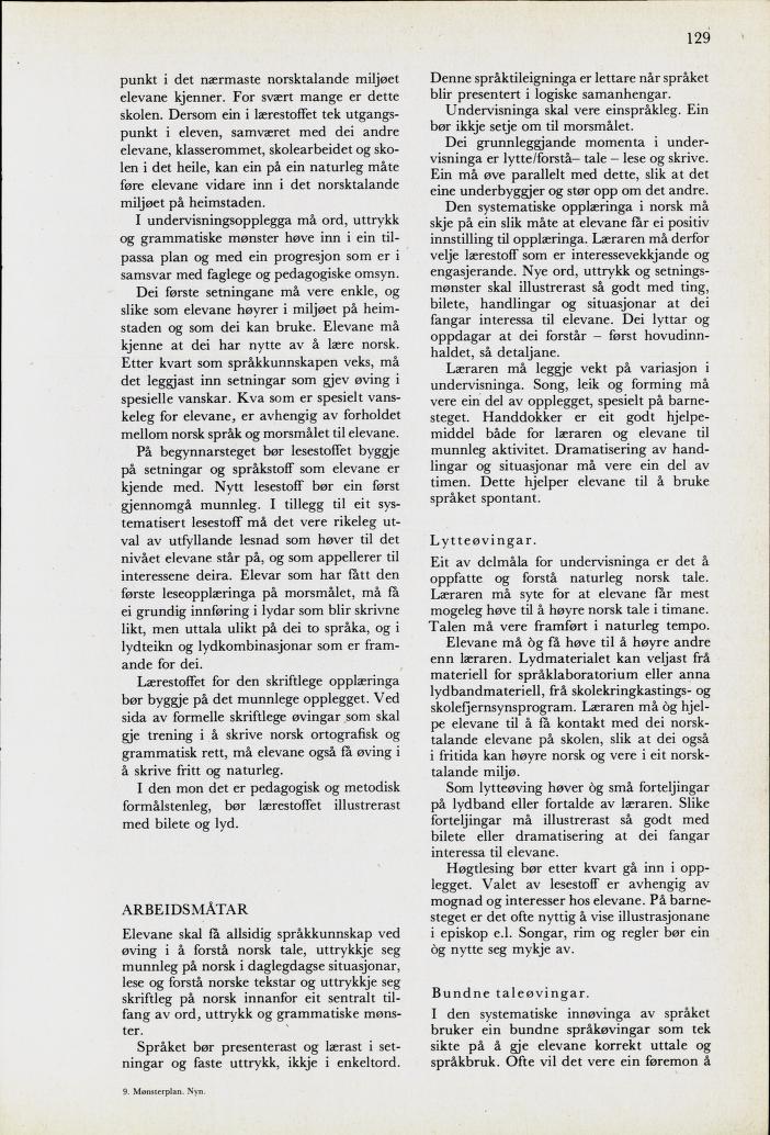Skann 131 av Mønsterplanen 1974 · nynorsk