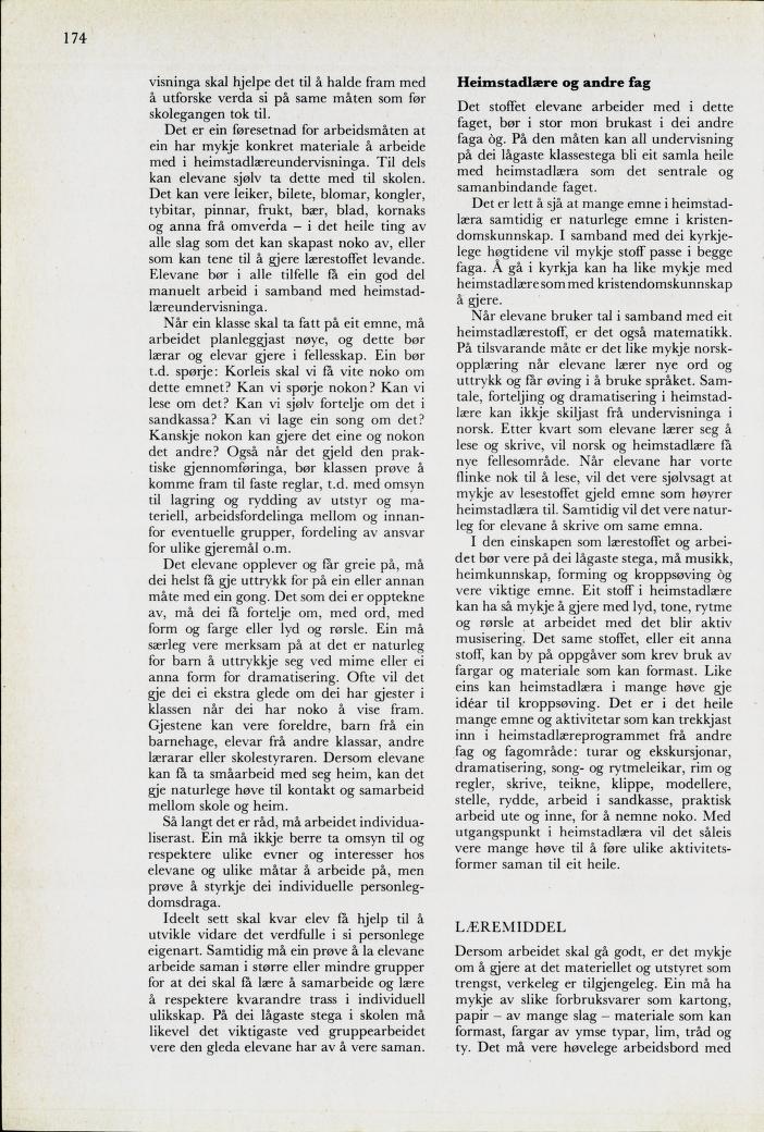 Skann 176 av Mønsterplanen 1974 · nynorsk